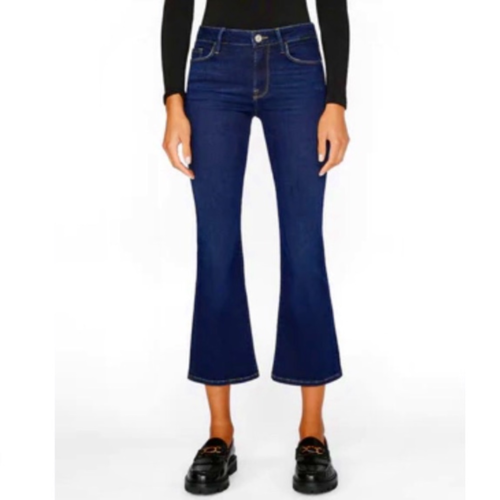 FRAME LE CROP MINI BOOT CUT JEANS IN CABANA SIZE 31